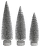 12"-14"-16" Silver Glitt Oval Tree 3-Pack