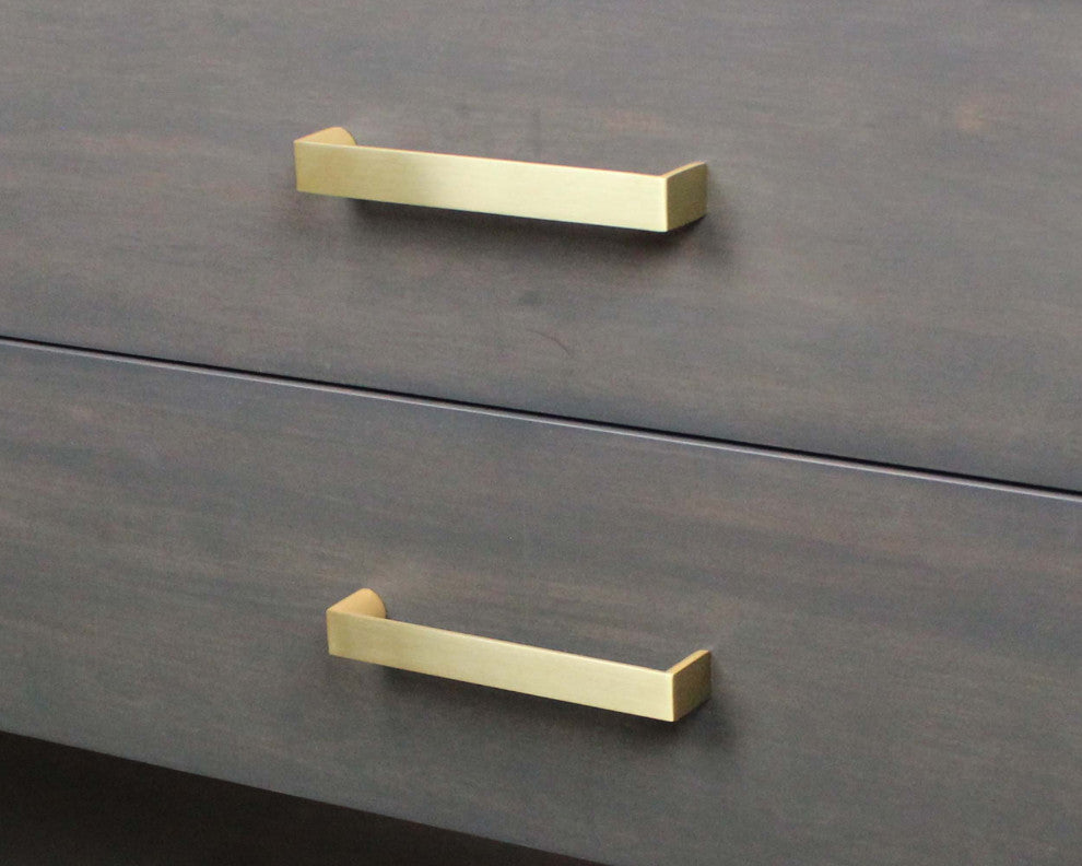 Dowell Series 3007 Handles, 10 Pack, Brushed Brass, 192mm / 7.6" CTC