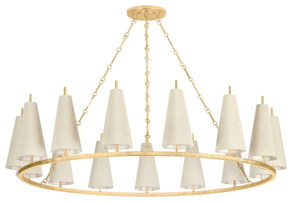 Corbett Lighting 480-54 Tirana 15 Light 55"W Ring Chandelier - Vintage Gold