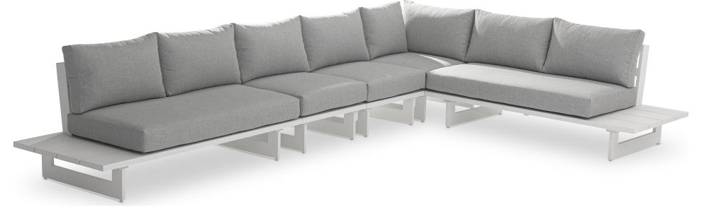 Maldives Grey Water Resistant Fabric Outdoor Patio Modular Sectional