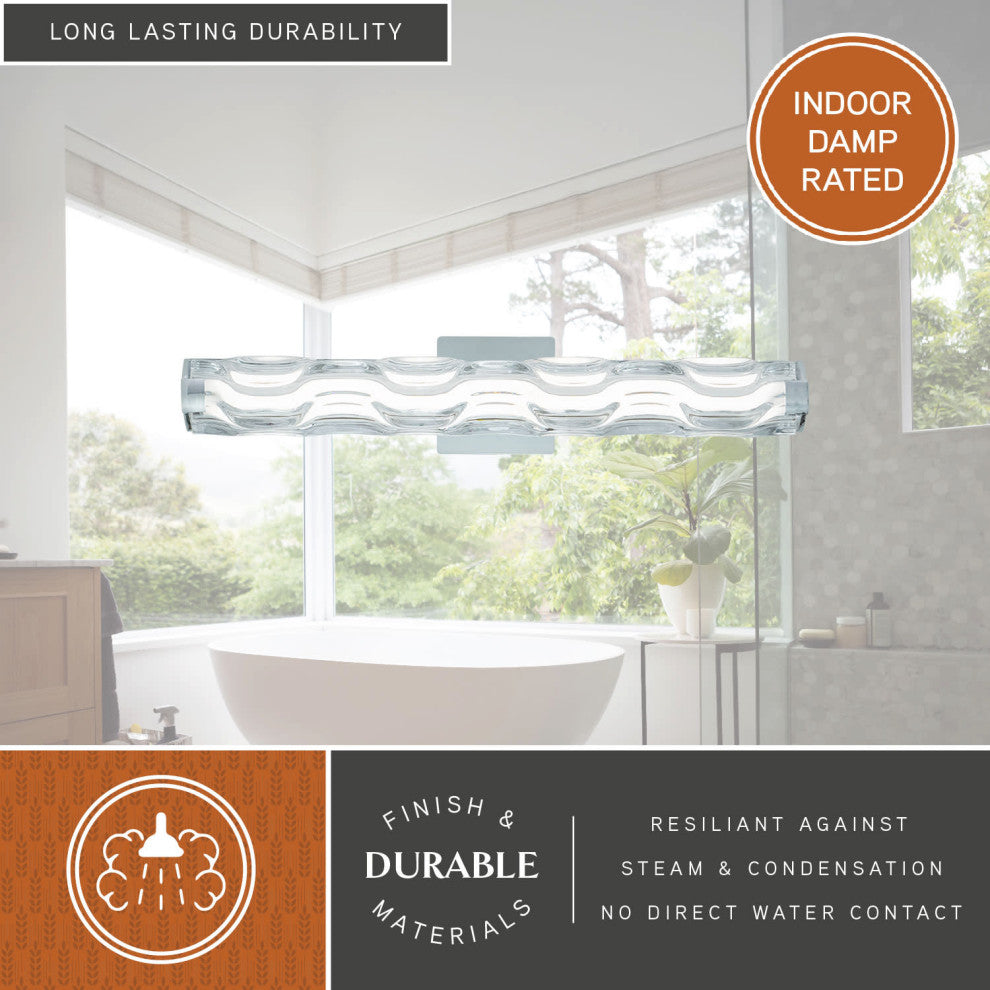 Marseille 24"W LED Vanity Chrome