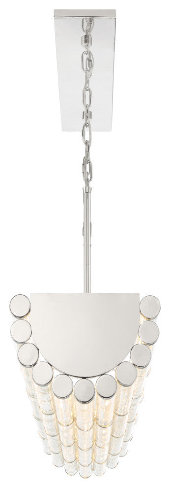 Elliot Six Light Chandelier in Polished Nickel