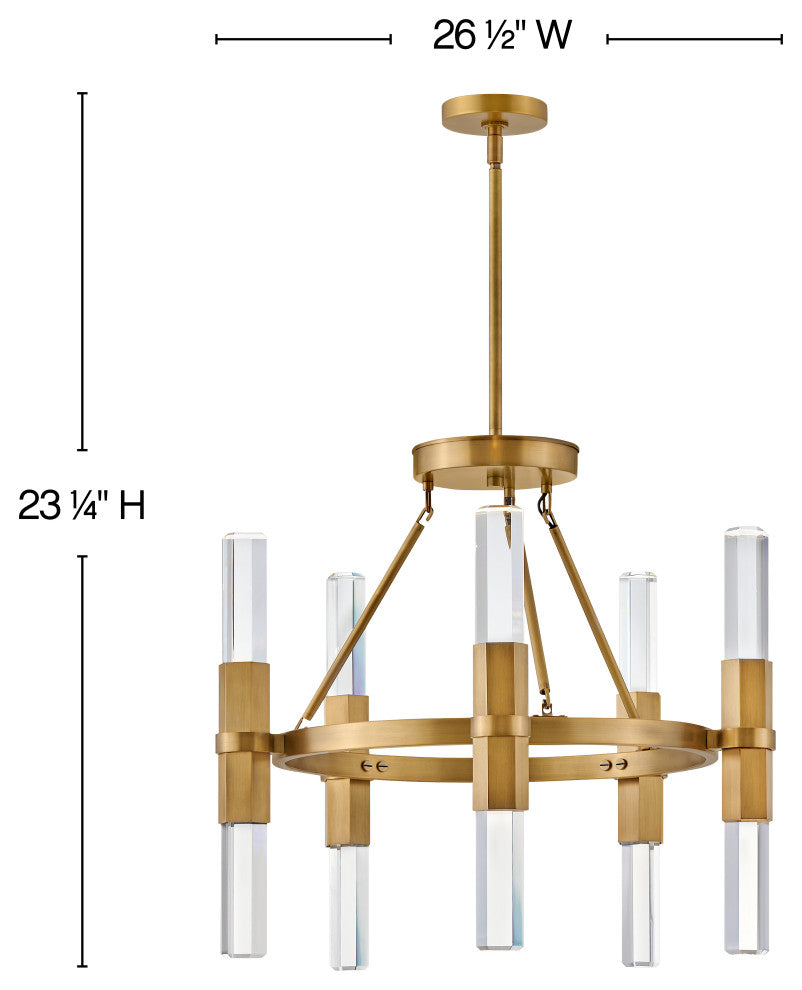 Fredrick Ramond Cecily Medium Single Tier, Heritage Brass