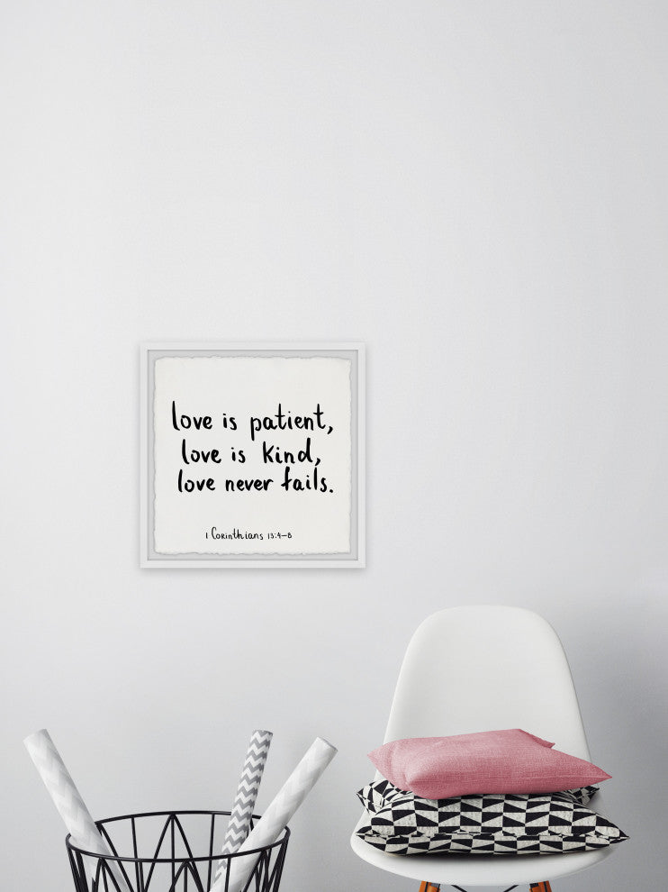 "Love Is Kind" Framed Painting Print, 18x18