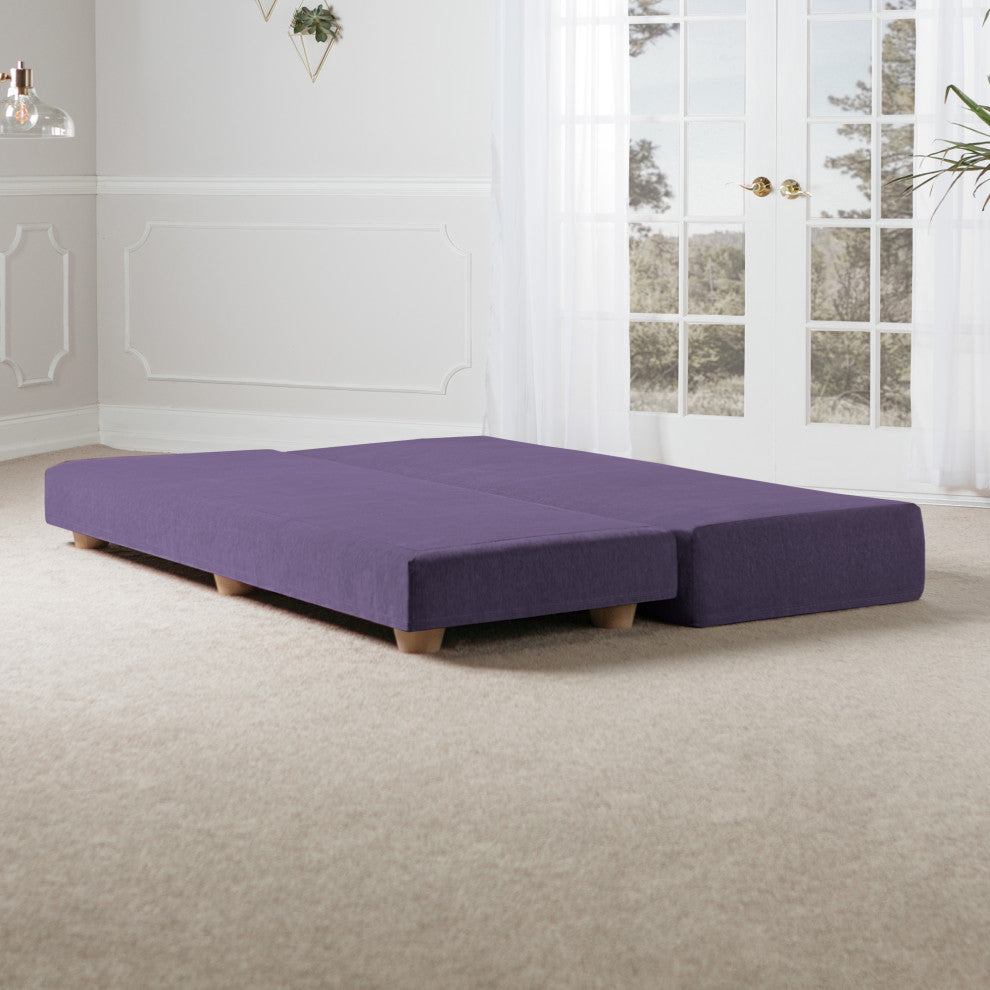 Alon Daybed Queen Size Convertible Sleeper, Plum Chenille