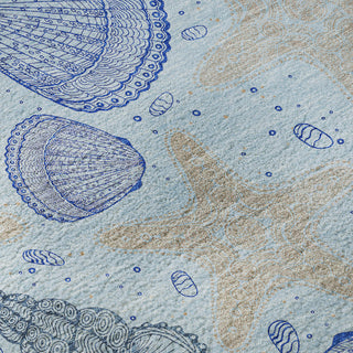 Addison Premium Washable Mayfield AMF183 Blue 8' x 10' Rug