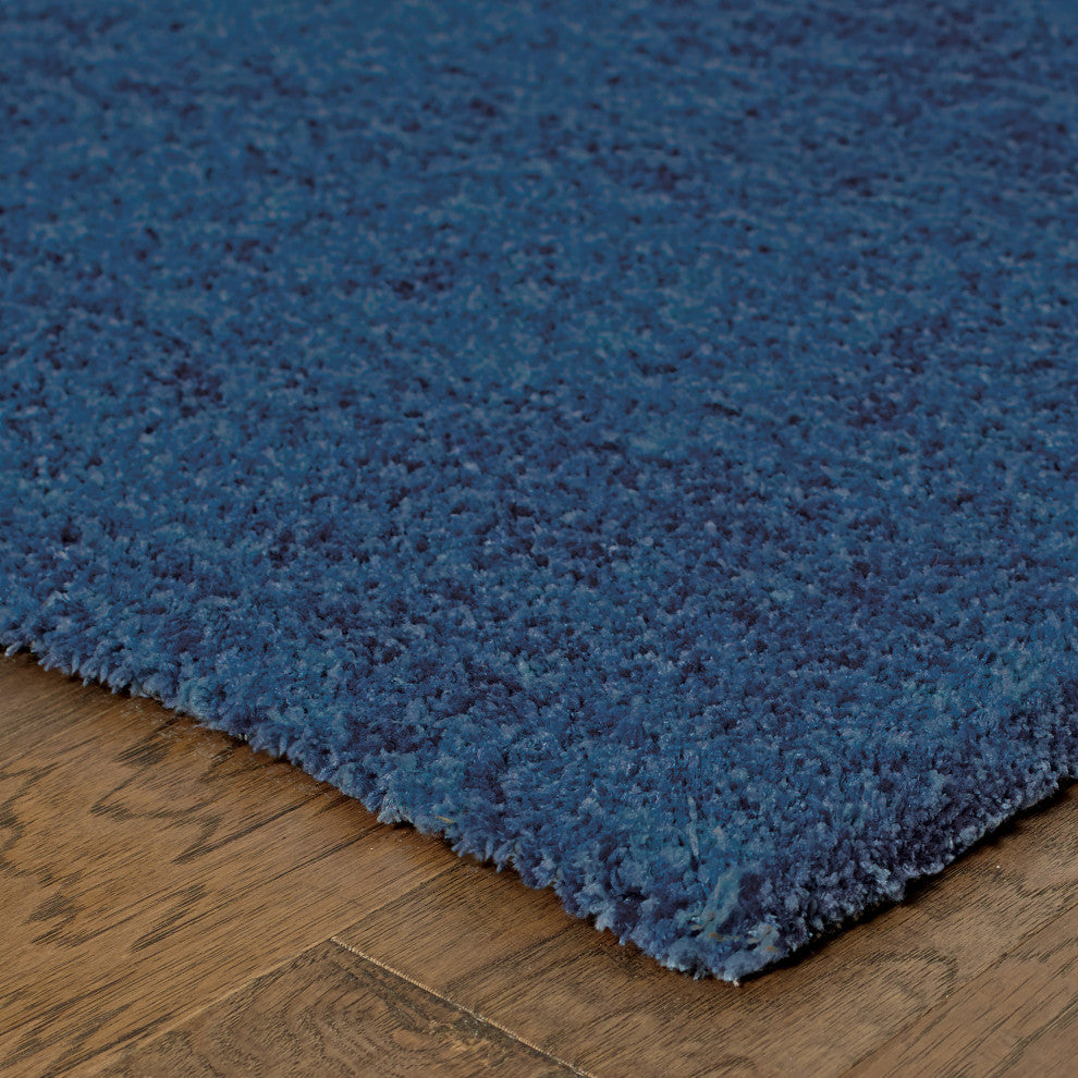 Hailey Heathered Blue Hand-Crafted Area Rug, 3'x5'