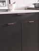 Extent 4-9/16" CTC Cabinet Edge Pull, Black Chrome