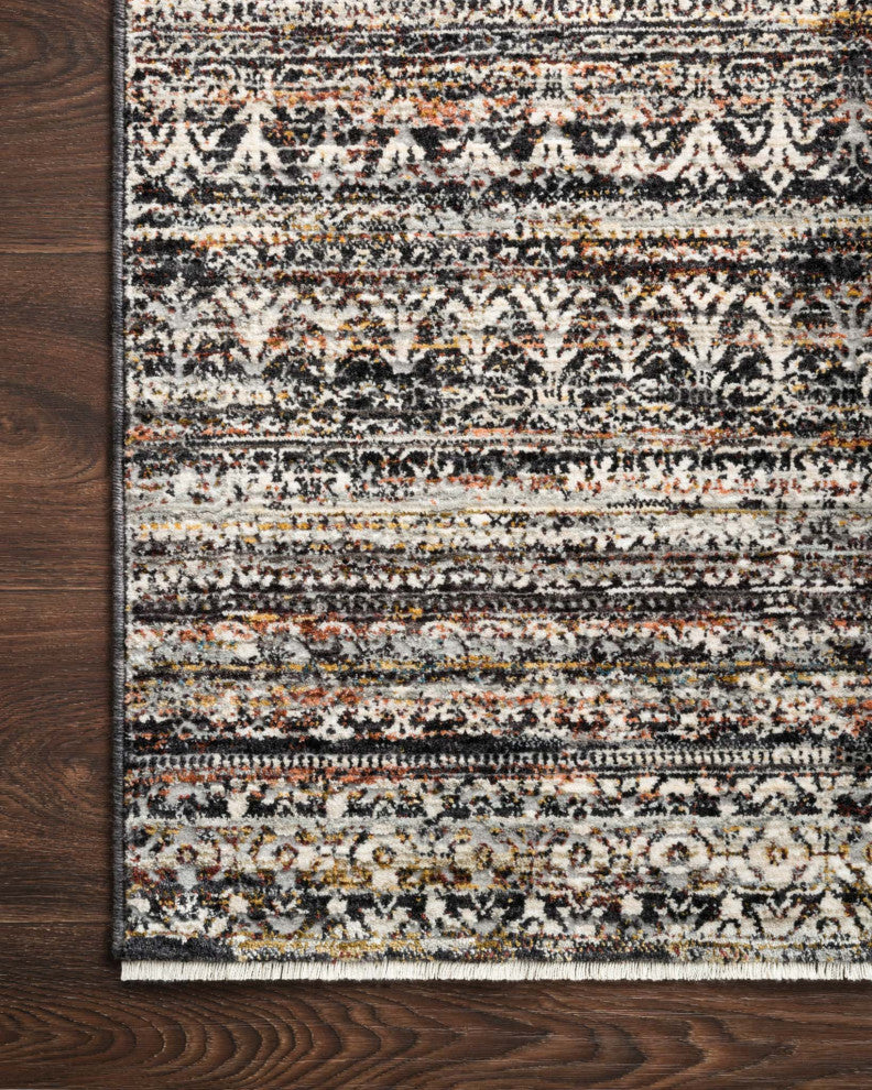 Viscose Polyester Theia Area Rug, Gray/Multi, 3'7"x5'2"