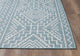 Provo Quinn Indoor/Outdoor Coastal Area Rug, Aqua, 7'10 Round