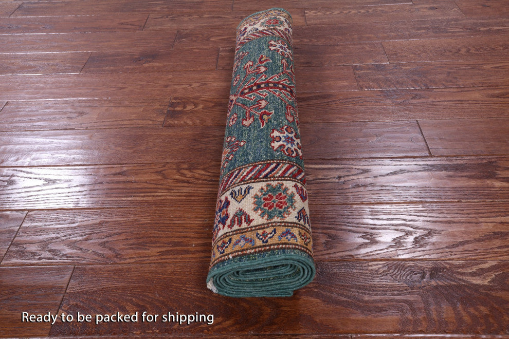 2' 9" X 8' 0" Runner Super Kazak Handmade Wool Rug - Q12960
