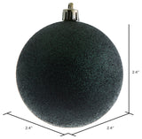 Vickerman 2.4" Midnight Green Glitter Ball Ornament, 24 per Bag
