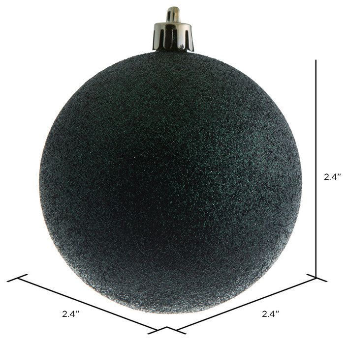 Vickerman 2.4" Midnight Green Glitter Ball Ornament, 24 per Bag