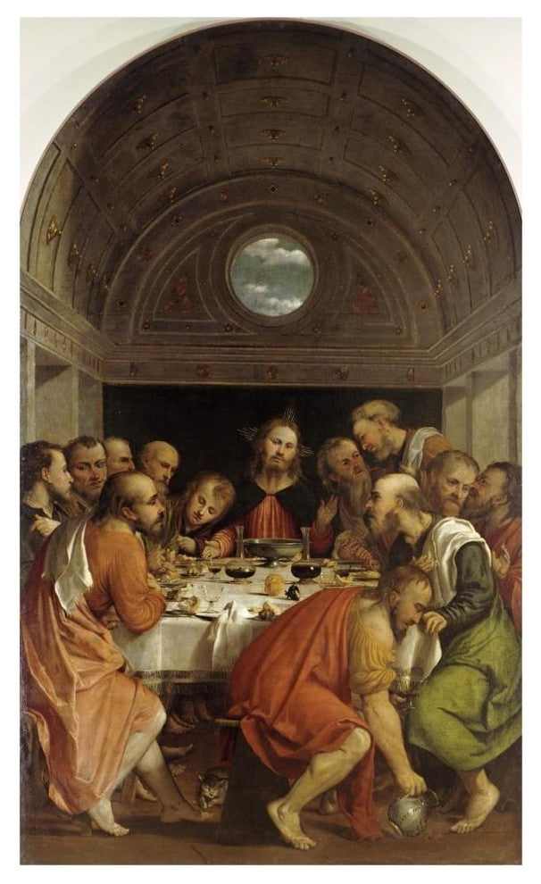 "Last Supper" Digital Paper Print by Romanino, 28"x46"