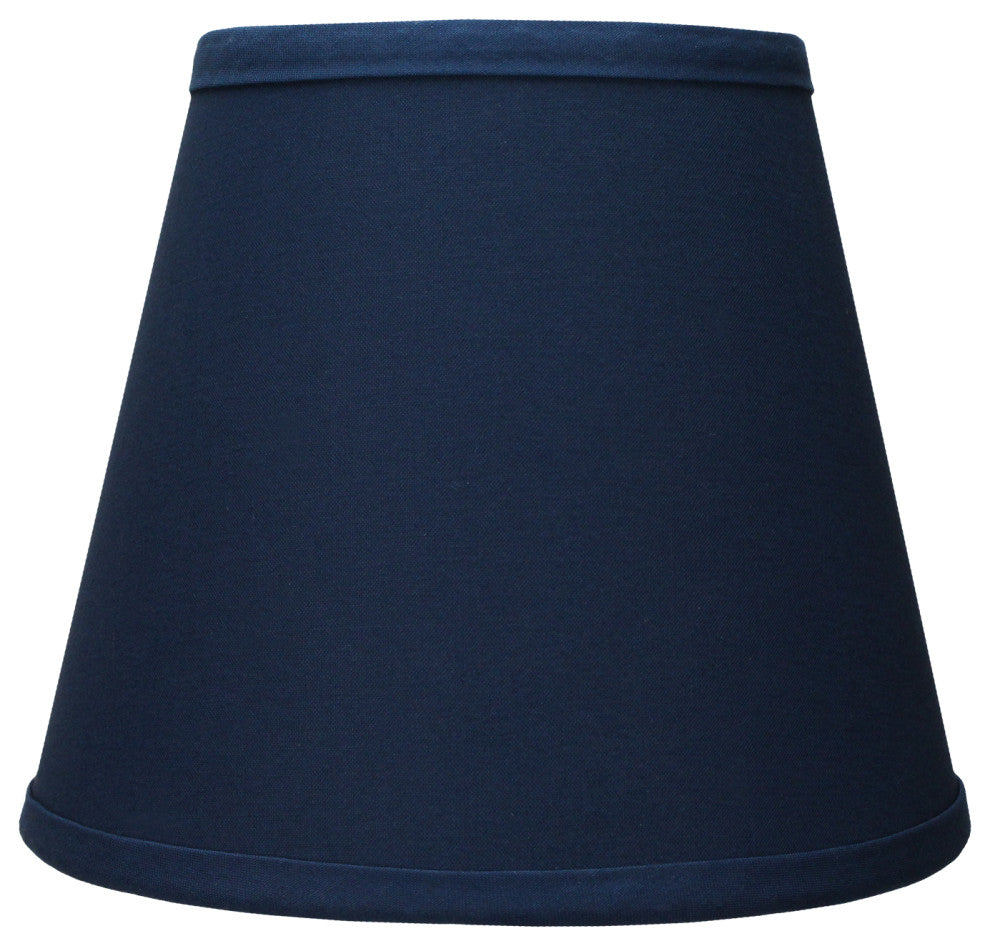 Fenchel Shades 6"x10"x8" Spider Attachment Empire Lamp Shade, Linen Navy
