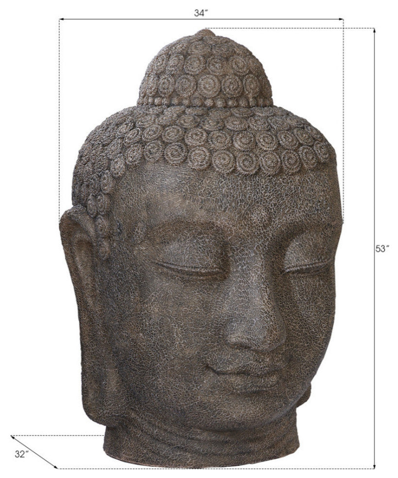 Buddah Head Illuminated Sculpture