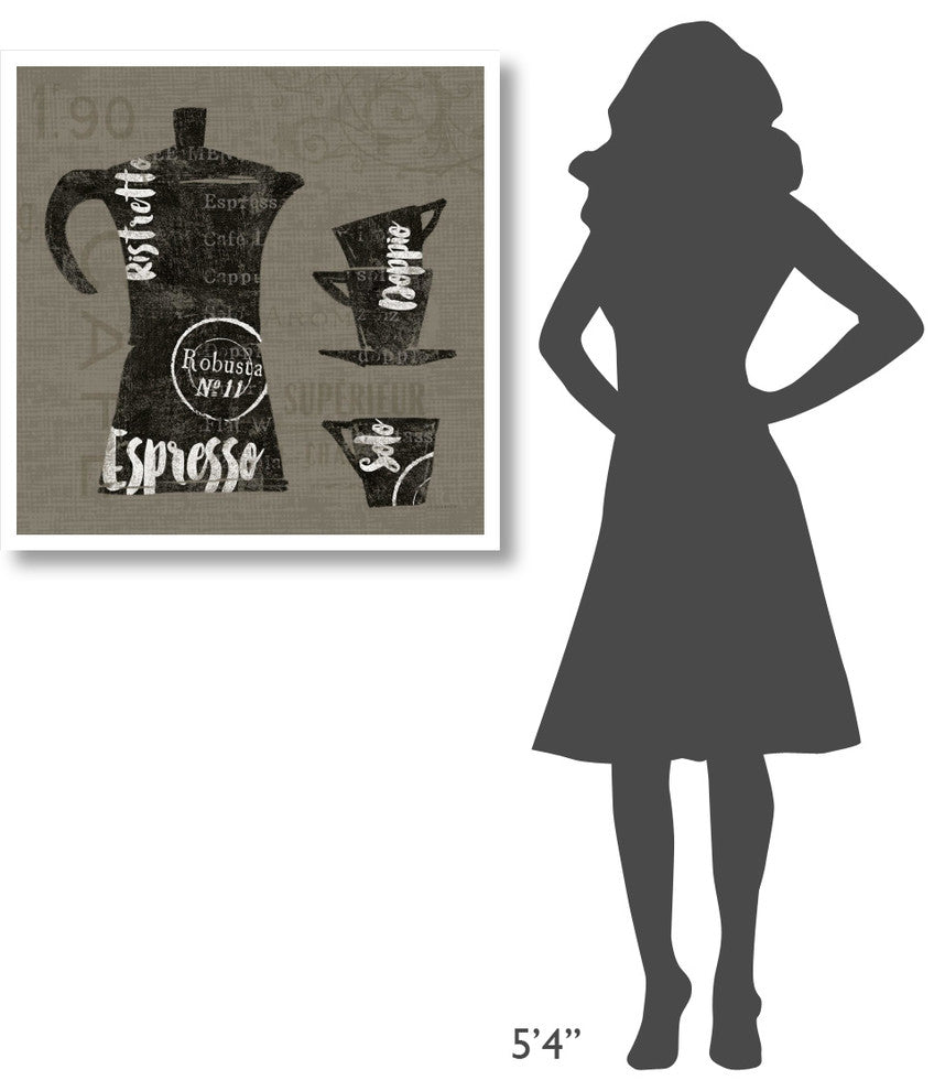"Linen Coffee I" Digital Paper Print by Sue Schlabach, 32"x32"