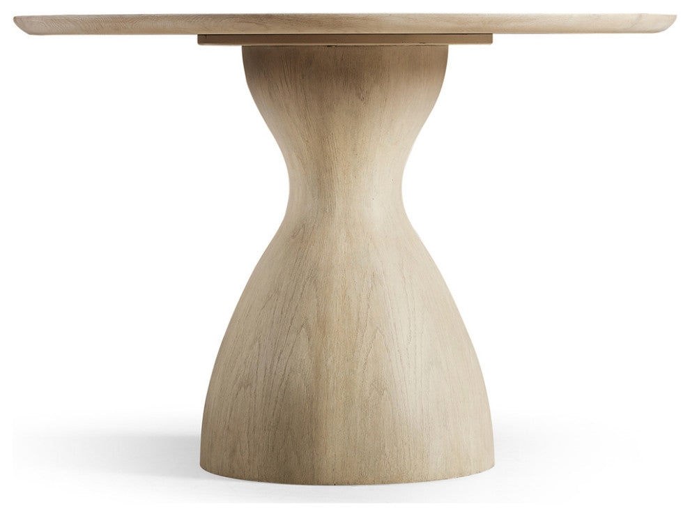 Organic Modern Oak Pedestal Dining Table