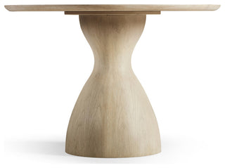 Organic Modern Oak Pedestal Dining Table