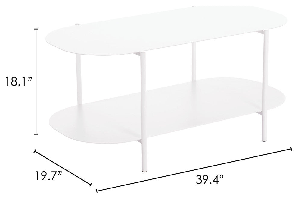 Coffee Table, Round, Steel Metal, White, Living Lounge Cafe Lobby Hospitality