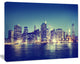 New York City Evening Panorama, Extra Large Canvas Art Print, 40"x30"