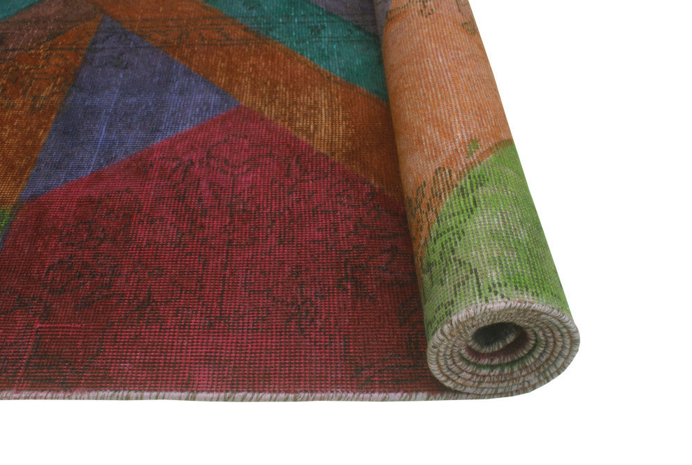 Vintage Overdyed Yelitza Purple/Charcoal Runner, 3'0 x 12'7