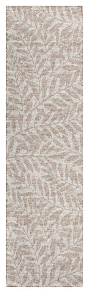 Indoor/Outdoor Sedona SN5 Putty Machine Washable 2'3" x 10' Runner Rug