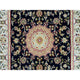 Midnight Blue Nain Design 250 KPSI Wool Hand Knotted XL Runner Rug 2'8"x15'10"