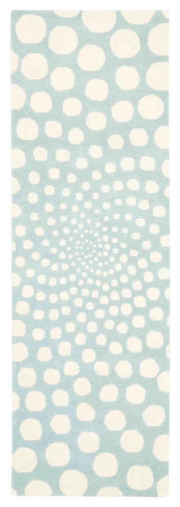 Safavieh Soho Soh766A Polka Dots Rug, Blue/Ivory, 2'6"x8'0" Runner