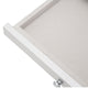 Melrose Plaza Writing Desk With Glass Top, Dove