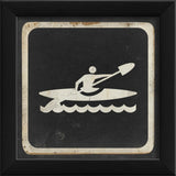 Kayaking Sign Framed Artwork, Black