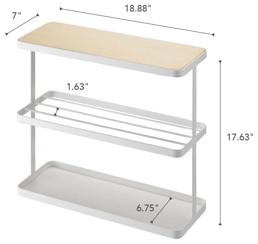 Tower Side Table, White