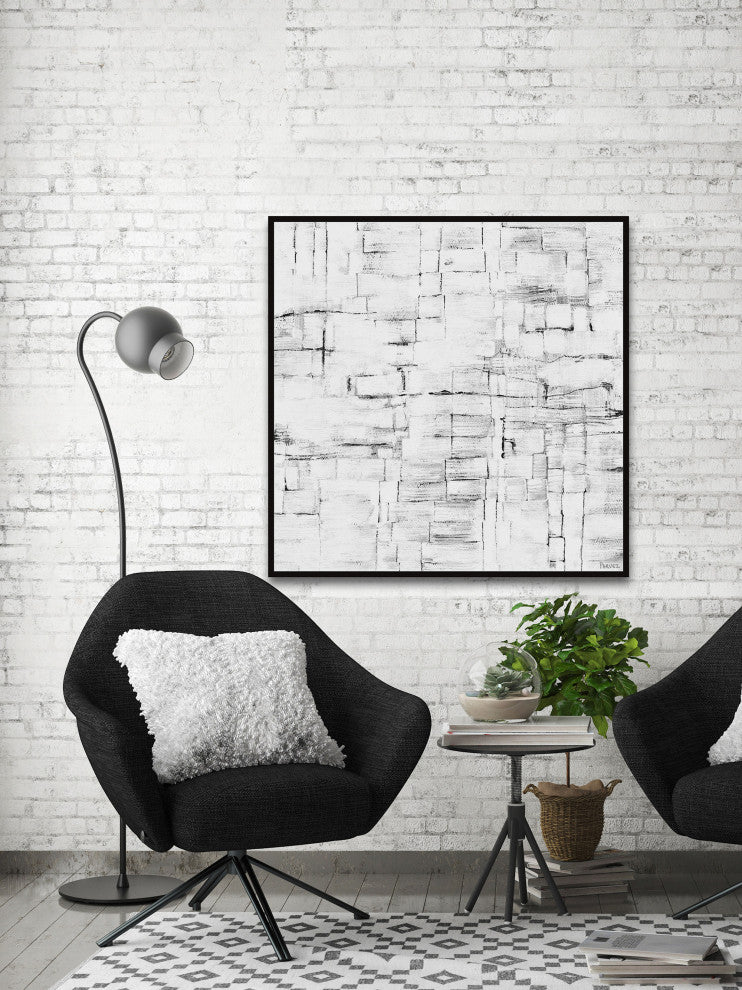 "Earthly Existence" Floater Framed Painting Print on Canvas, 32x32