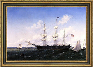 William Bradford Whaling Bark J. D. Thompson of New Bedford Canvas, 16"x24"