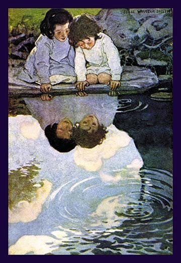 Looking - Glass River - Canvas Poster 20" x 30"