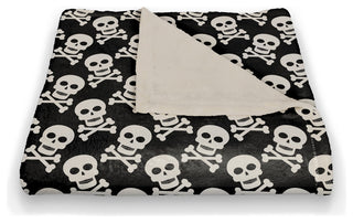 Skull Pattern 50"x60 Fleece Throw Blanket