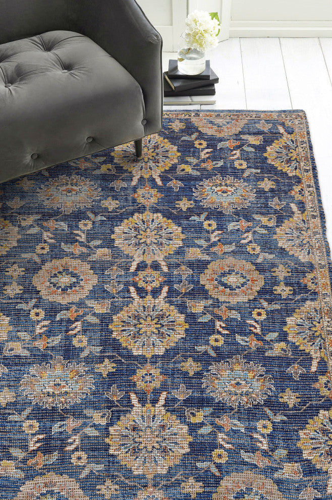 Morris Chloe Distressed Moroccan Accent Rug, Blue, 27" X 45"
