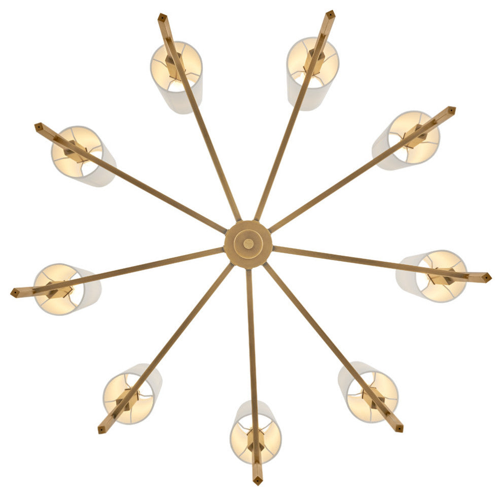 Hinkley Lighting 46456 Fenwick 9 Light 42"W Chandelier - Heritage Brass