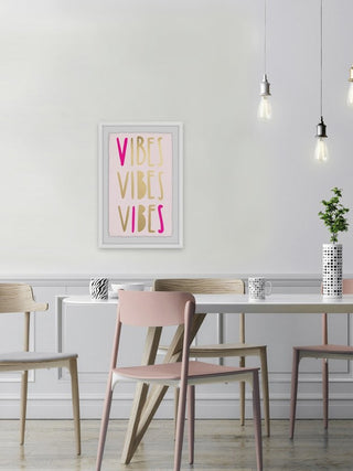 "Triple Vibe" Framed Painting Print, 16"x24"