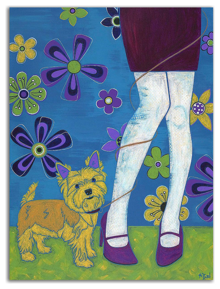 "The Yorkie Fandango" by Angela Bond, Print on Canvas, 18"x24"