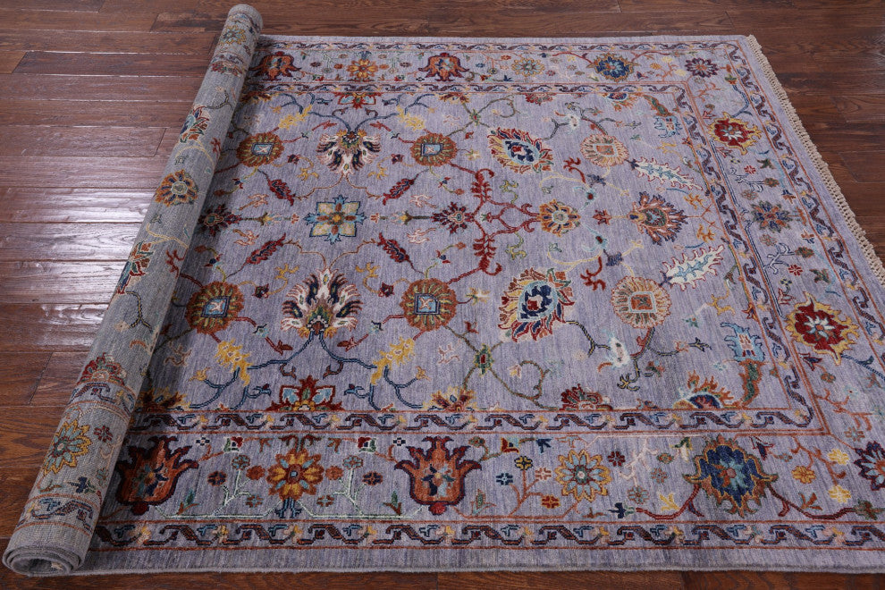 Persian Tabriz Hand-Knotted Wool Rug 5' 7" X 7' 10" Q7408