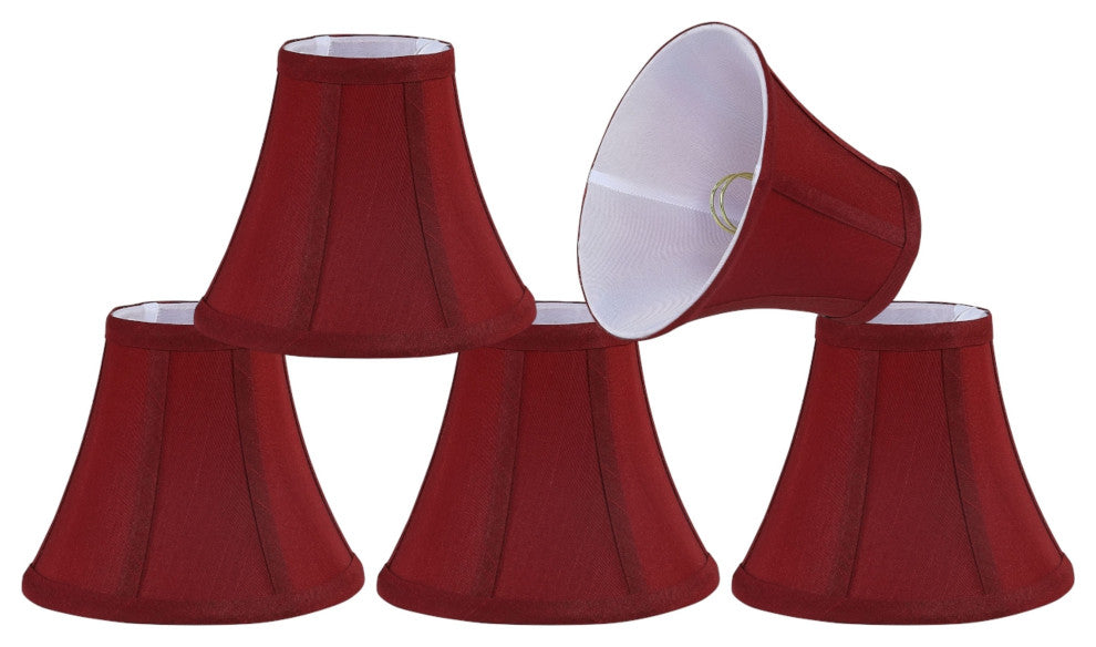30050-5 Small Bell Chandelier Clip On Lamp Shade Rust 3"x6"x5", Set of 5