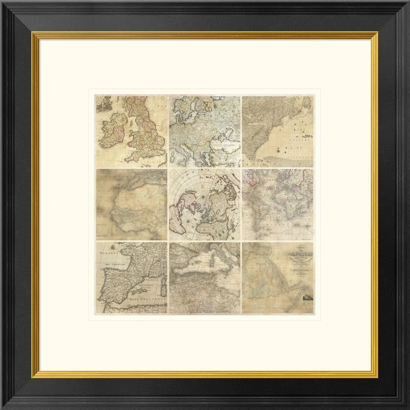 "Around the World II" Framed Digital Print by Joannoo, 22"x22"