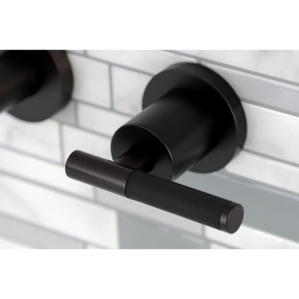 KS8025CKL Two-Handle Wall Mount Tub Faucet, Oil Rubbed Bronze