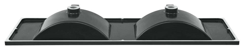 60" Vanity Top Bathroom Sink, Matte Black With 3 Holes