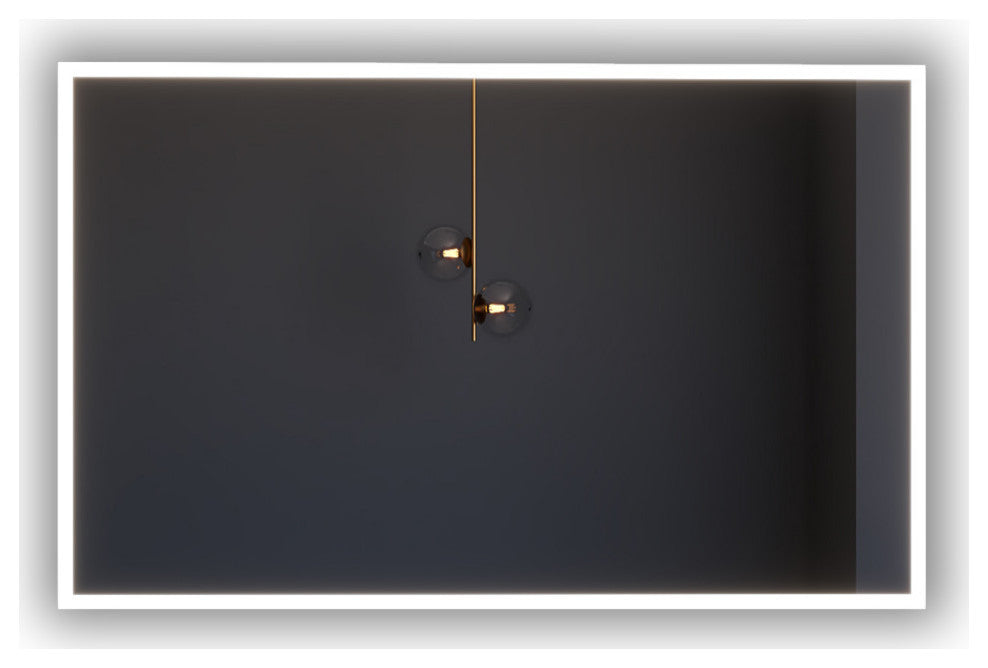 Smart Lisa Dimmable LED Bathroom Mirror With Voice Control, 48"x30"