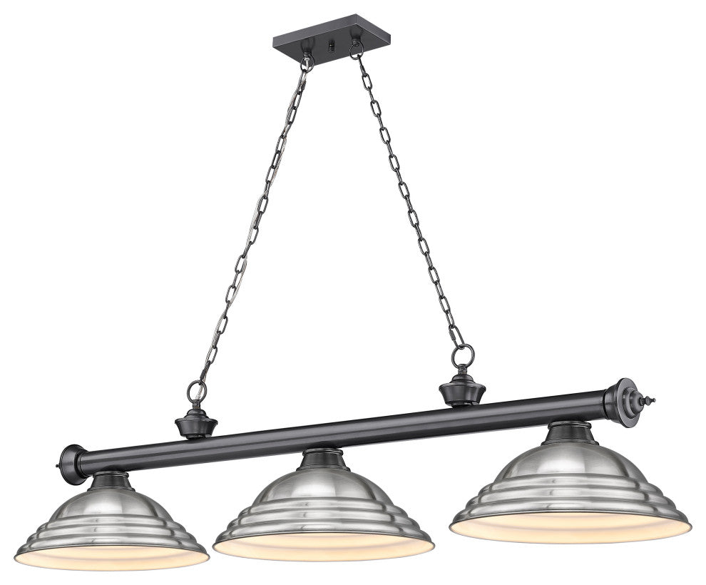 Zlite 2306-3BP-SBN 3-Light Billiard, Brushed Nickel