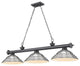 Zlite 2306-3BP-SBN 3-Light Billiard, Brushed Nickel