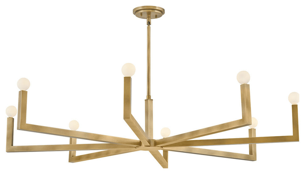 Hinkley Ezra Large Single Tier Chandelier, Heritage Brass