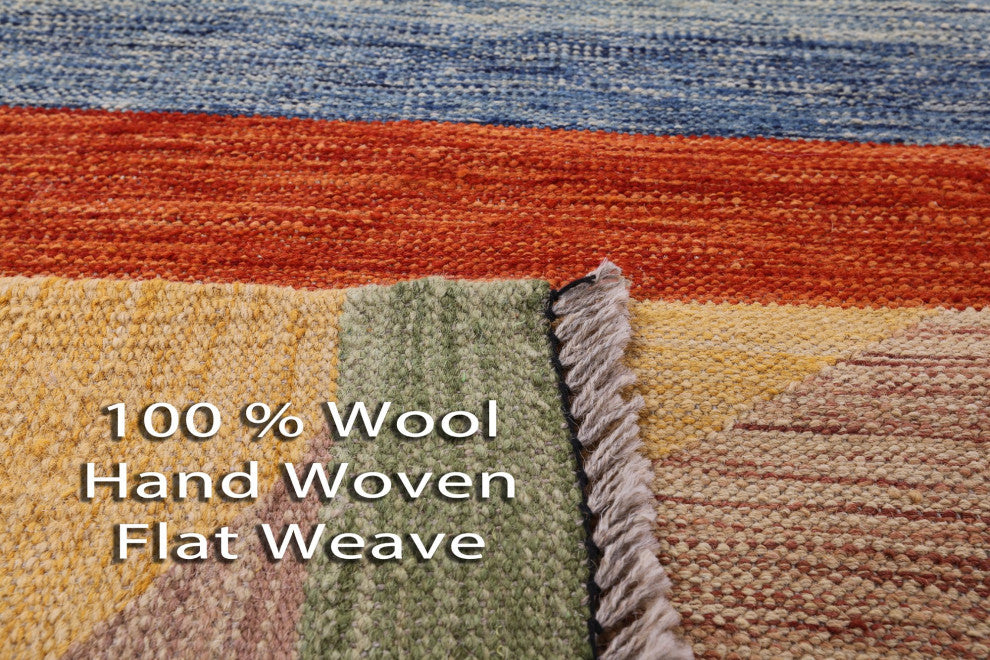Kilim Flat Weave Wool On Wool Rug 9' 4" X 12' 0" - Q12601